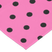 Mooie Roze Zwarte Stippen Tafelkleed (Gekanteld)