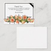 Mooie Rozen Abrikozen na begrafenis Hartelijk dank Notitiekaartje (Voorkant / Achterkant)