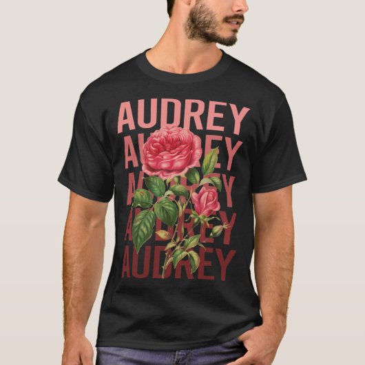Mooie Rozen - Audrey Naam T-shirt (Voorkant)