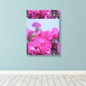 Mooie Rozen bloem met uitgerekte canvas print (Insitu (Houten vloer))