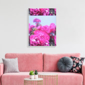 Mooie Rozen bloem met uitgerekte canvas print (Insitu (Woonkamer))