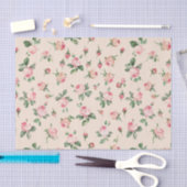 Mooie Rozen Bloemig Roze Perzik Crème Bruiloft Tissuepapier (Craft)