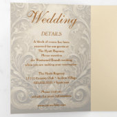 Mooie Rozen bruiloft Drieluik Uitnodiging (Binnenzijde eerst)