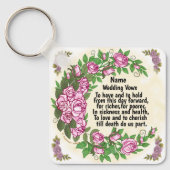 Mooie Rozen bruiloft geloften sleutelhangers (Voorkant)