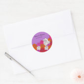 Mooie Rozen bruiloft sticker-3 Ronde Sticker (Envelop)