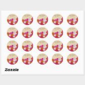 Mooie Rozen bruiloft sticker-4 Ronde Sticker (Vel)