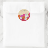 Mooie Rozen bruiloft sticker-4 Ronde Sticker (Tas)