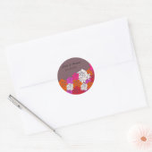 Mooie Rozen bruiloft sticker-5 Ronde Sticker (Envelop)