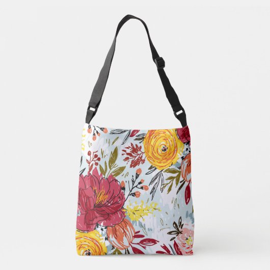 Mooie Rozen Crossbody Tas (Achterkant)