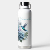 Mooie Rozen, Daisies en Hummingbird Waterfles (Achterkant)