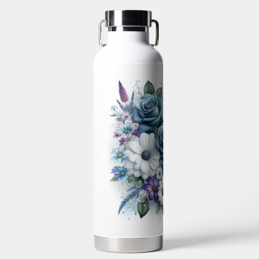 Mooie Rozen, Daisies en Hummingbird Waterfles (Voorkant)