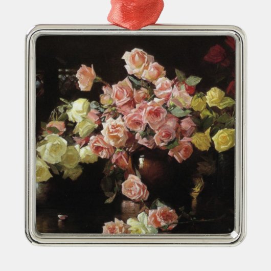 Mooie Rozen (door Joseph DeCamp) Metalen Ornament (Voorkant)