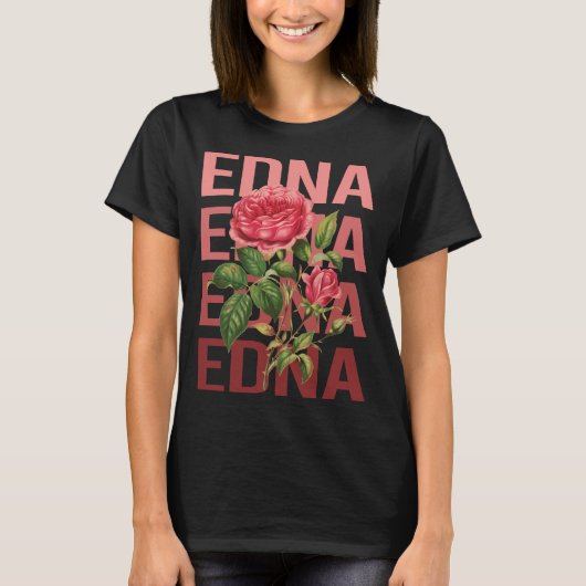 Mooie Rozen - Edna Naam T-shirt (Voorkant)