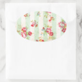 Mooie  rozen en andere bloemen ovale sticker (Tas)
