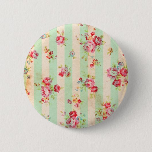 Mooie  rozen en andere bloemen ronde button 5,7 cm (Voorkant)