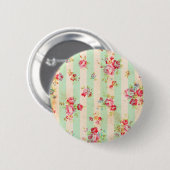 Mooie  rozen en andere bloemen ronde button 5,7 cm (Voorkant /achterkant)
