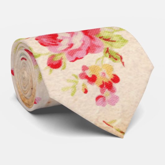 Mooie  rozen en andere bloemen stropdas (Opgerold)