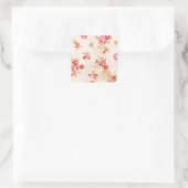 Mooie rozen en andere bloemen vierkante sticker (Tas)