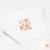 Mooie rozen en andere bloemen vierkante sticker (Envelop)