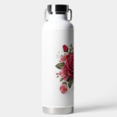 Mooie Rozen en Vlinder Waterfles (Voorkant)