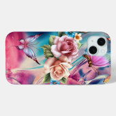 Mooie Rozen en vlinders Case-Mate iPhone Case (Achterkant (horizontaal))