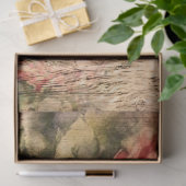 Mooie Rozen gekleurd op bijtend hout Tissuepapier (Geschenk)