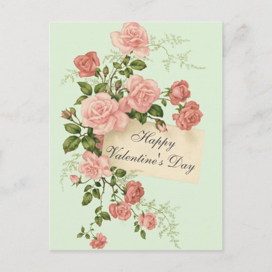 Mooie  Rozen Happy Valentijnsdag Briefkaart (Voorkant)