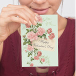 Mooie  Rozen Happy Valentijnsdag Briefkaart<br><div class="desc">Dit ontwerp werd gecreeerd door digitale kunst. Het kan op het verstrekte gebied worden gepersonaliseerd of door de klik te kiezen om verdere optie aan te passen contacteer me in colorflowcreations@gmail.com als u met dit ontwerp op een ander product wilt hebben. Zie meer van mijn creaties of volg me op...</div>