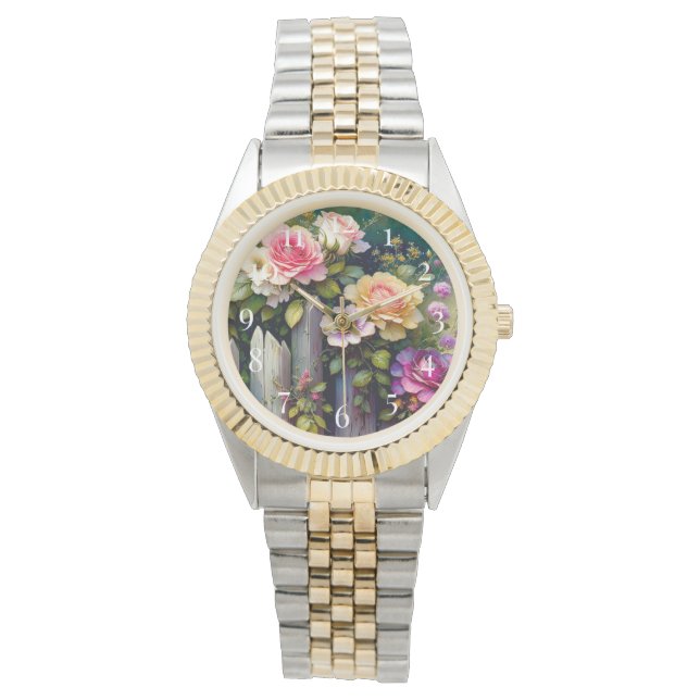 Mooie Rozen Horloge (Voorkant)