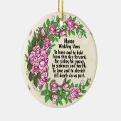 Mooie rozen huwelijksgeloften ornament (Rechts)