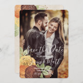 Mooie Rozen in het najaar - sla de datum op Kaart (Voorkant / Achterkant)