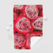 Mooie rozen in roze en rood bloemboeket golfhanddoek (Insitu)