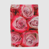 Mooie rozen in roze en rood bloemboeket golfhanddoek (Voorkant)