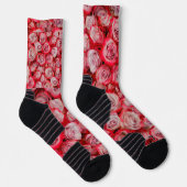 Mooie rozen in roze en rood bloemboeket sokken (Rechts)