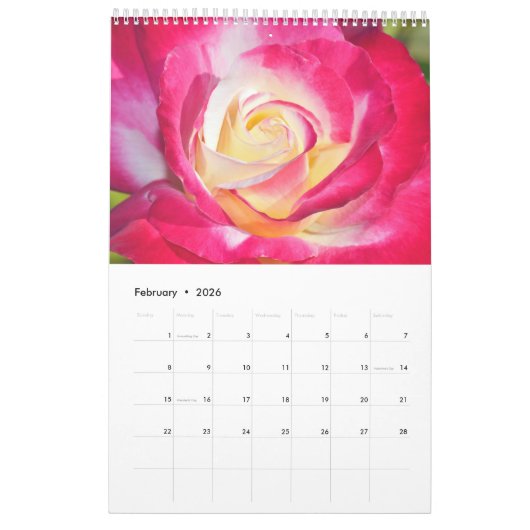 Mooie rozen kalender (Feb 2026)