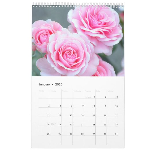 Mooie rozen kalender (Jan 2026)