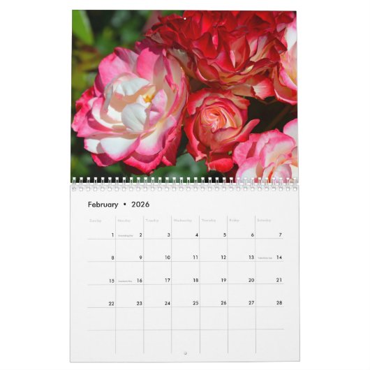 Mooie rozen kalender (Feb 2026)