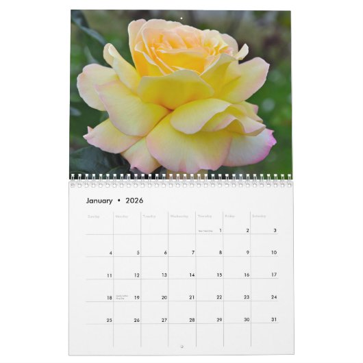 Mooie rozen kalender (Jan 2026)