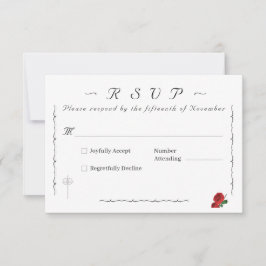 Mooie Rozen Katholiek RSVP Kaartje
