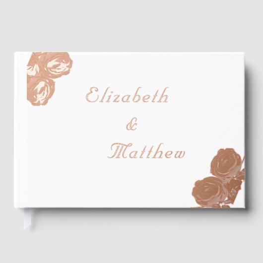 Mooie Rozen Katholieke bruiloft Folie gastenboek (Voorkant)