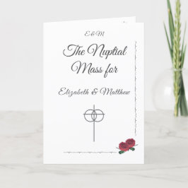 Mooie Rozen Katholieke bruiloft programma