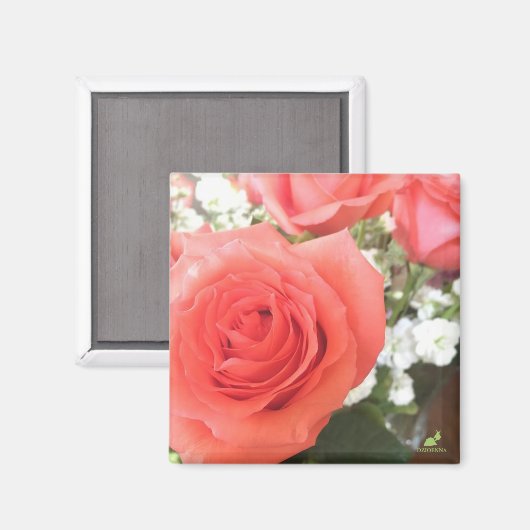 Mooie Rozen magneet (Voorkant / Achterkant)