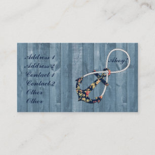 Mooie  rozen met een oneindigheid voor anker anker visitekaartje