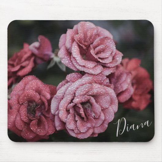 Mooie Rozen met Muismat van dauwdruppels (Voorkant)