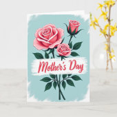 Mooie Rozen Moederdag kaart (Gele Bloem)