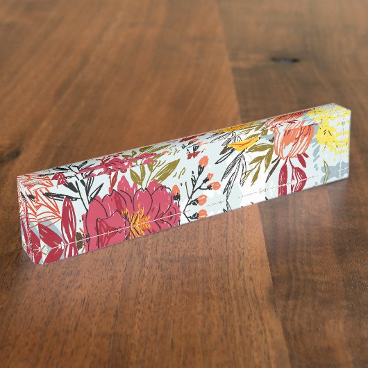 Mooie Rozen Naambordje (Zijkant)