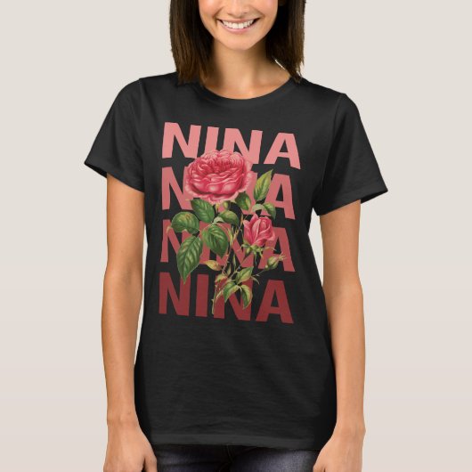 Mooie Rozen - Nina Name T-shirt (Voorkant)