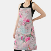 Mooie rozen op  papiertextuur illustreren schort (Insitu)