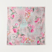 Mooie rozen op  papiertextuur illustreren wandkleed (Voorkant (horizontaal))