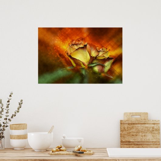 Mooie Rozen Poster (Keuken)